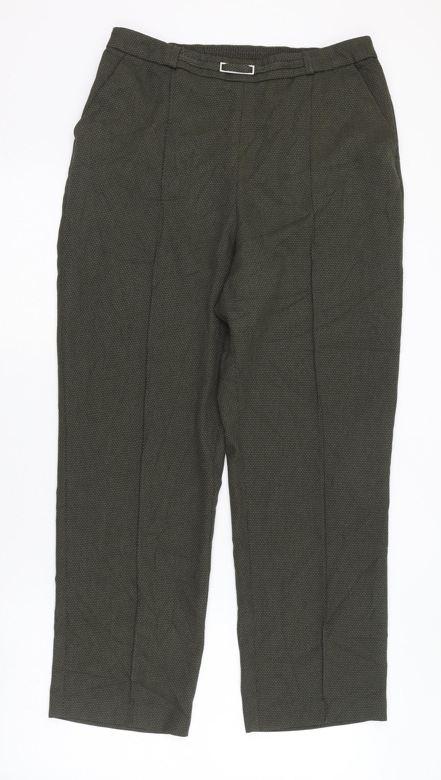 Honor Milburn Womens Green  Polyester Carrot Trousers Size 14 L26 in Regular