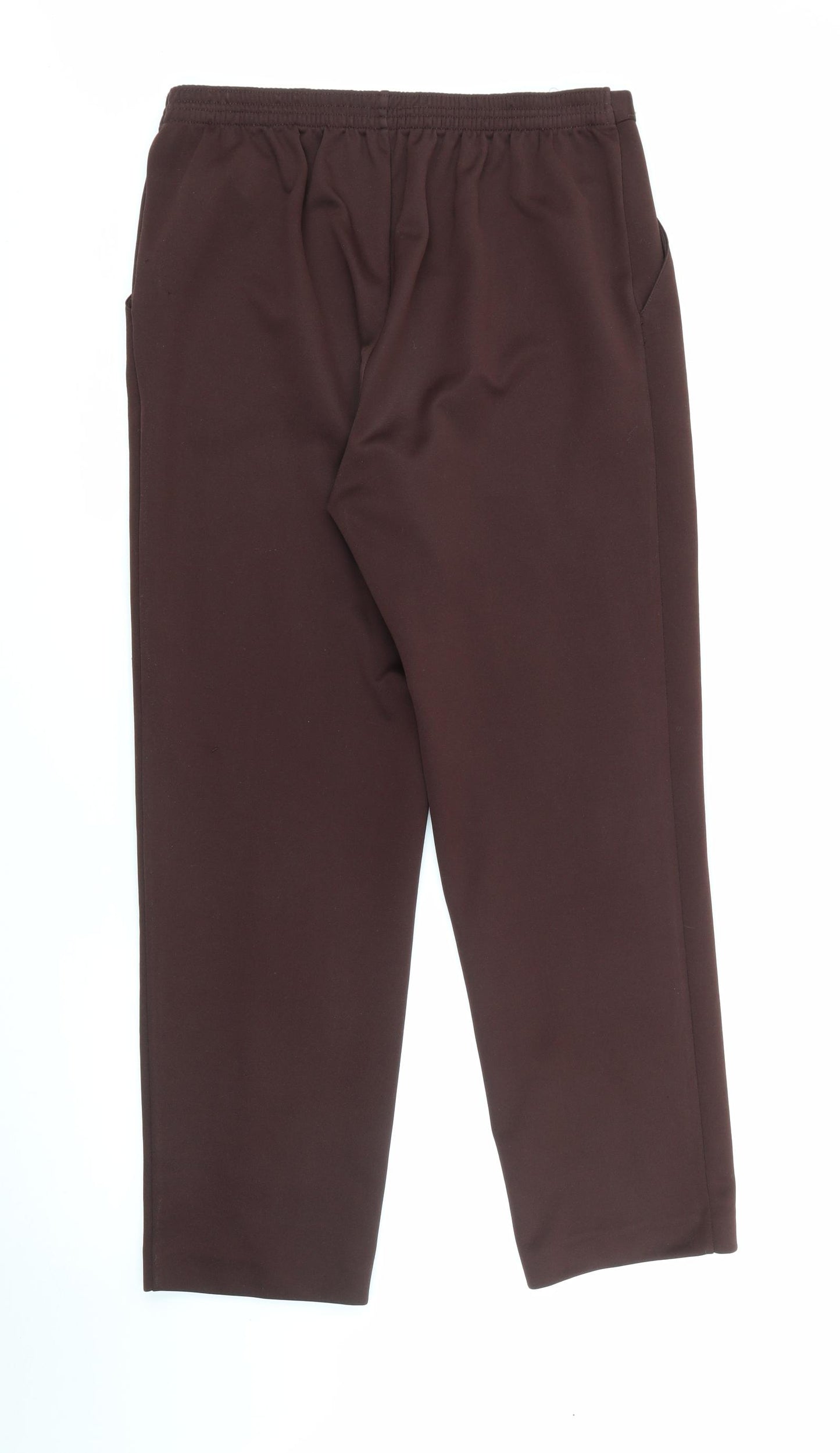 Bonmarché Womens Brown  Polyester Carrot Trousers Size 14 L25 in Regular