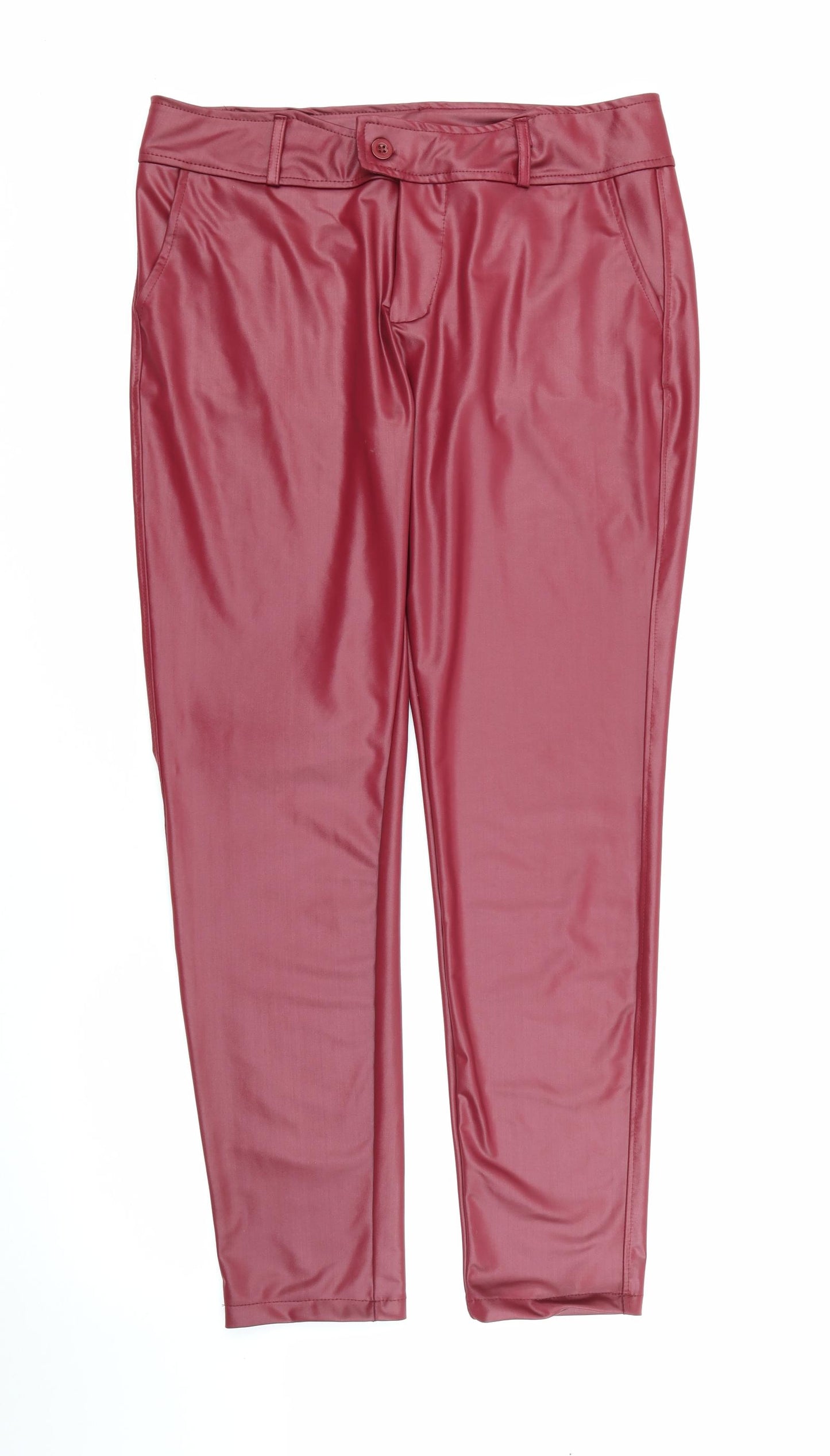 Preworn Womens Red  Cotton Jegging Leggings Size XL L29 in