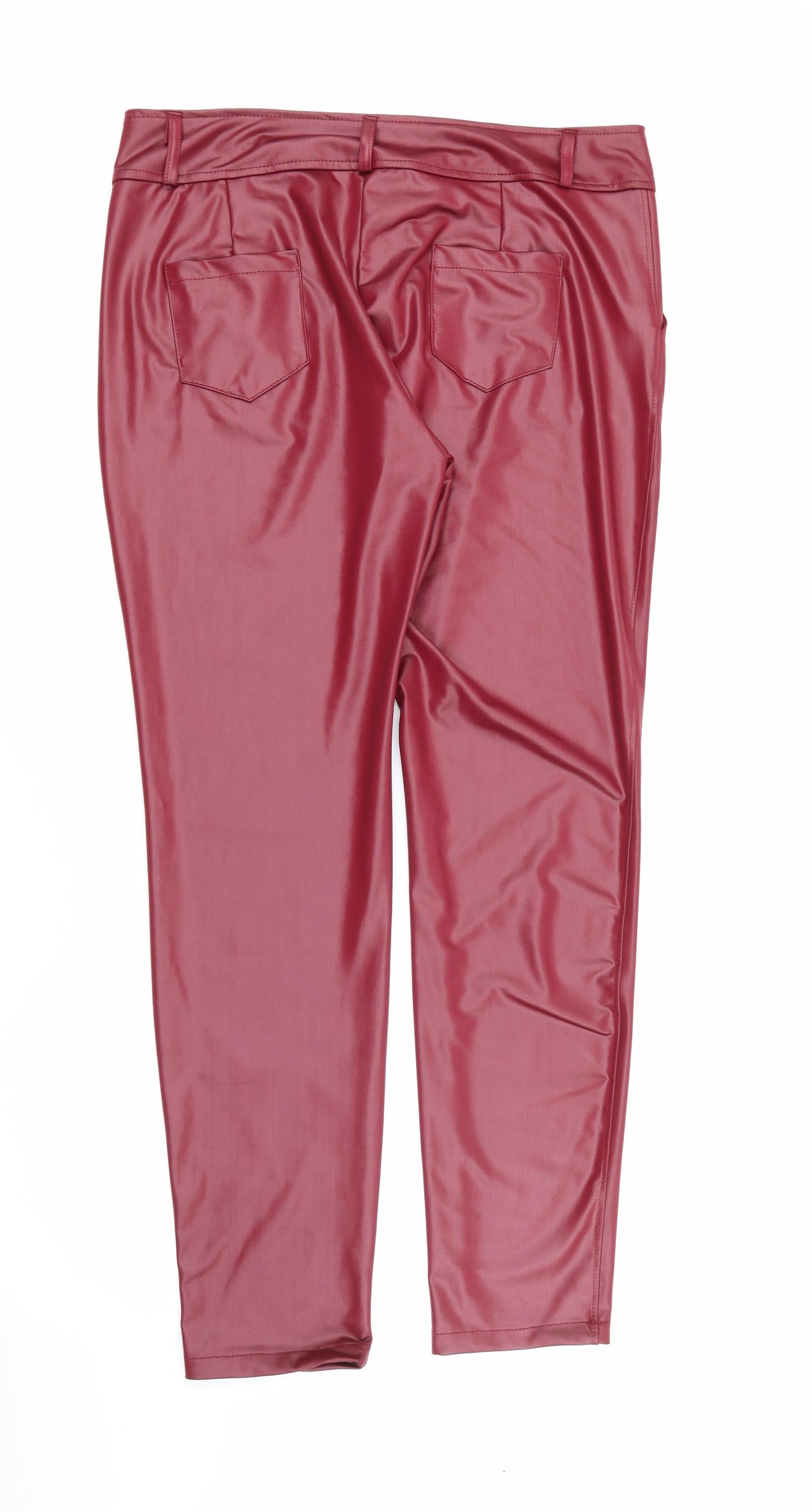 Preworn Womens Red  Cotton Jegging Leggings Size XL L29 in