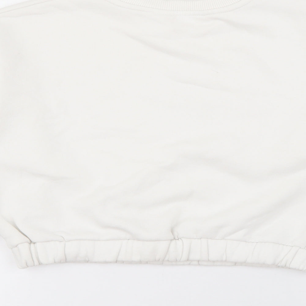 Candy Coture Girls White  Polyester Pullover  Size 12 Years Crew Neck