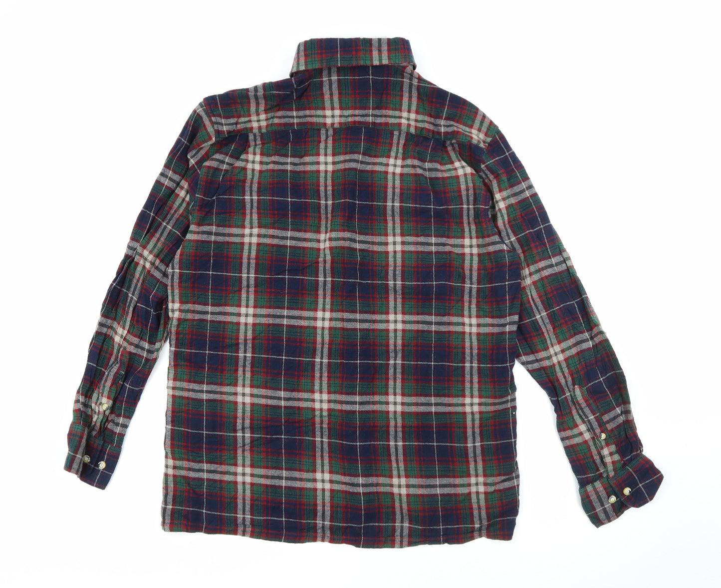 Champion Mens Multicoloured Plaid Cotton  Button-Up Size L Collared Button