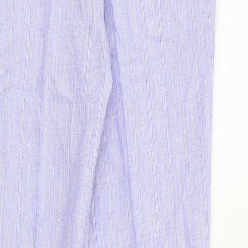 Damart Womens Purple  Polyester Carrot Trousers Size 14 L28 in Regular
