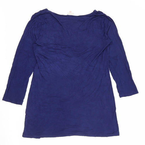 John Lewis  Womens Blue  Viscose Fit & Flare  Size 18  V-Neck