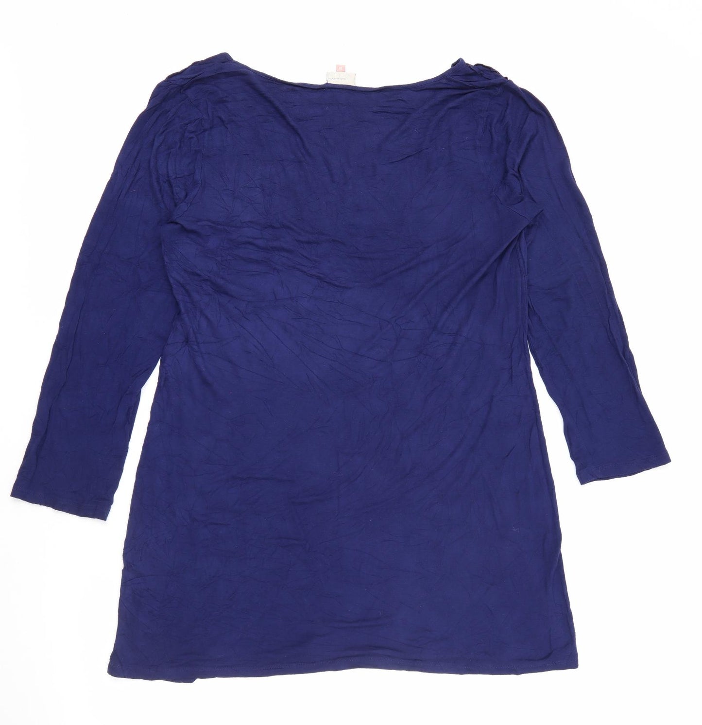 John Lewis  Womens Blue  Viscose Fit & Flare  Size 18  V-Neck