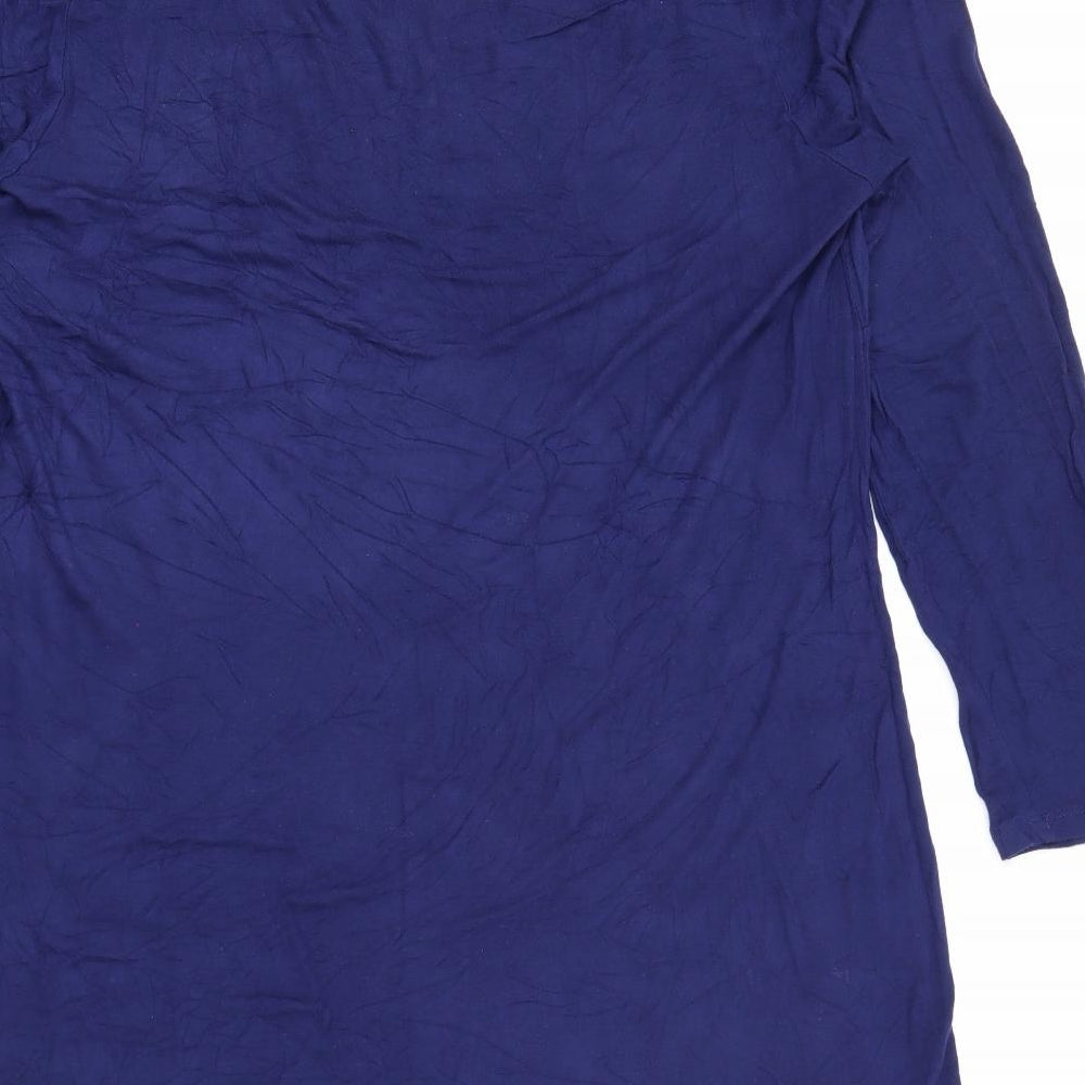 John Lewis  Womens Blue  Viscose Fit & Flare  Size 18  V-Neck