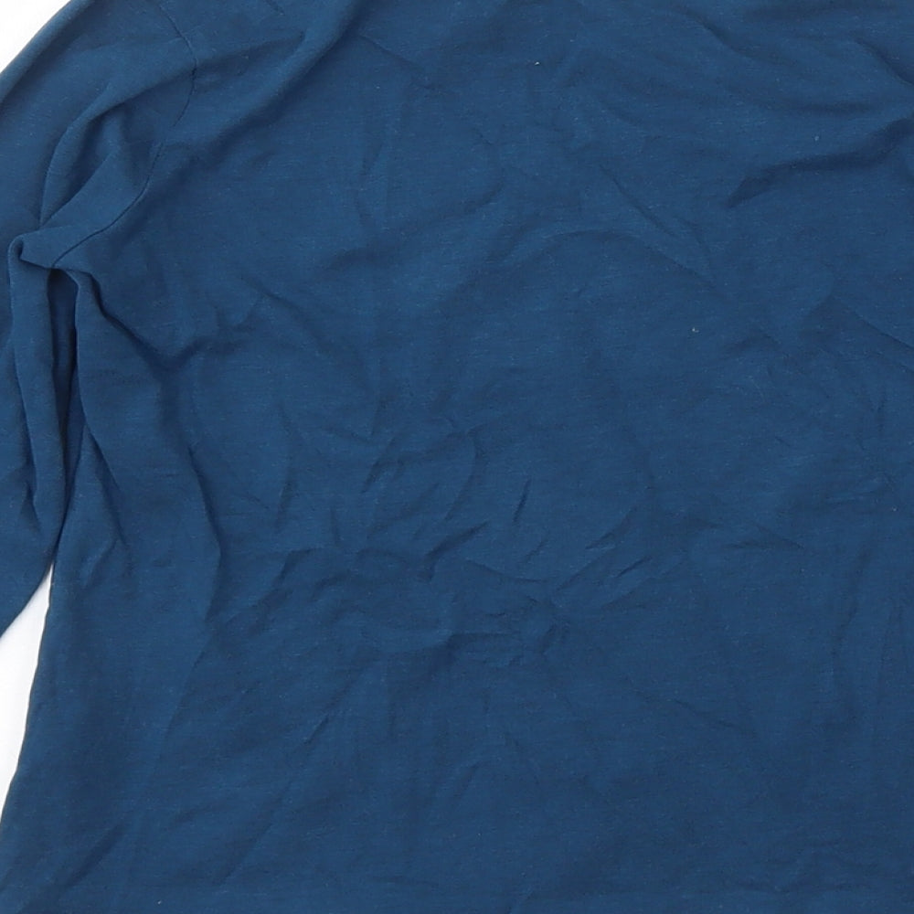 George Girls Blue  100% Cotton Basic T-Shirt Size 7-8 Years Round Neck