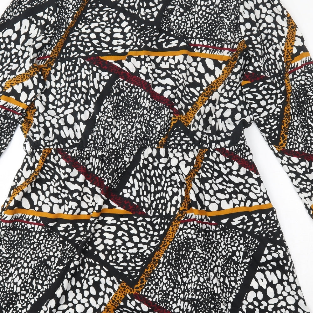 Pep&Co  Womens Multicoloured Geometric Polyester Shirt Dress  Size 20  Collared Button