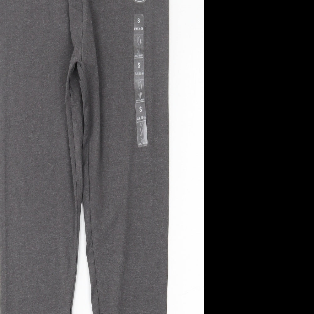 Dunnes Stores Womens Grey  Cotton Capri Leggings Size S L26.5 in