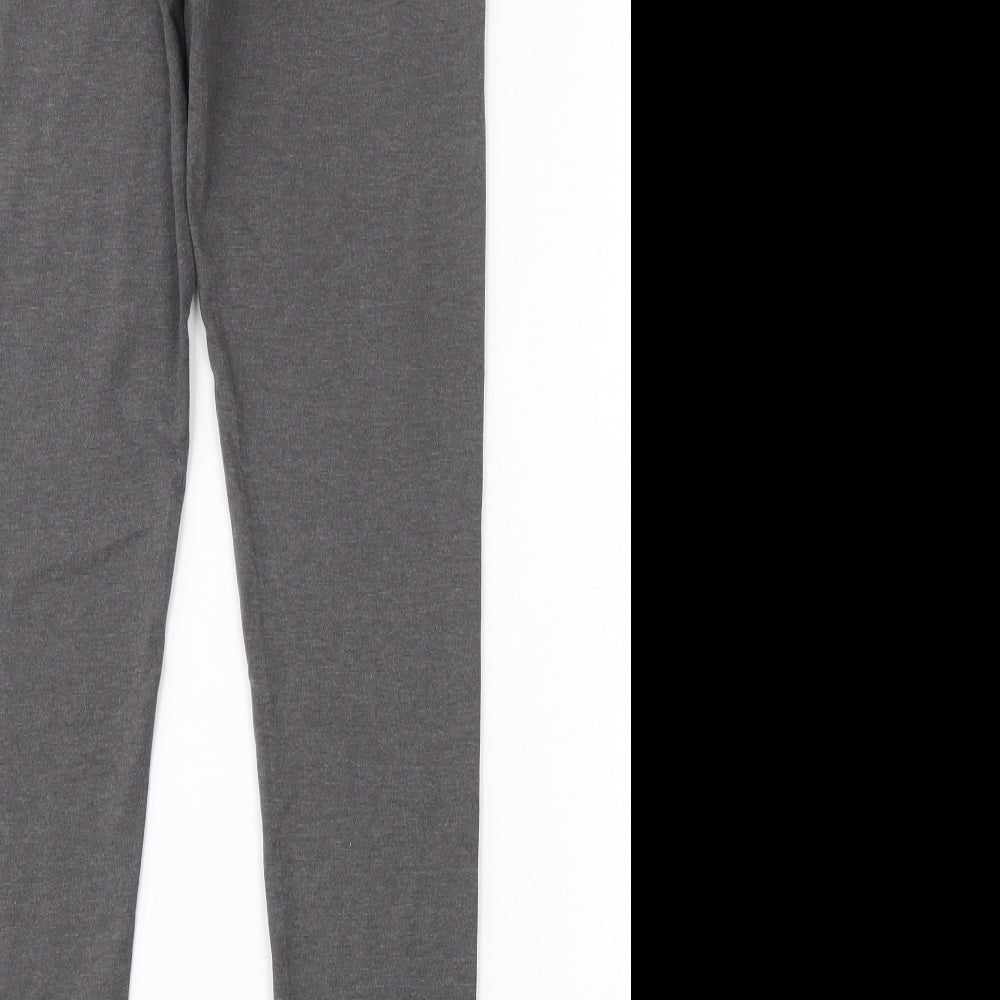 Dunnes Stores Womens Grey  Cotton Capri Leggings Size S L26.5 in