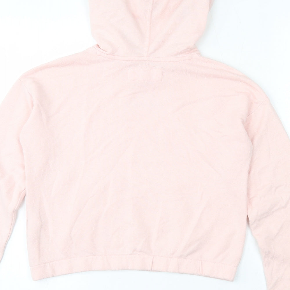 abercrombie kids Girls Pink  Cotton Pullover Hoodie Size 9-10 Years
