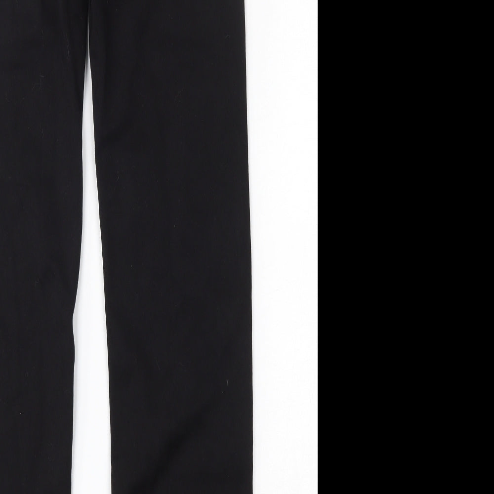 Per Una Womens Black  Cotton Bootcut Jeans Size 8 L30 in Regular Button