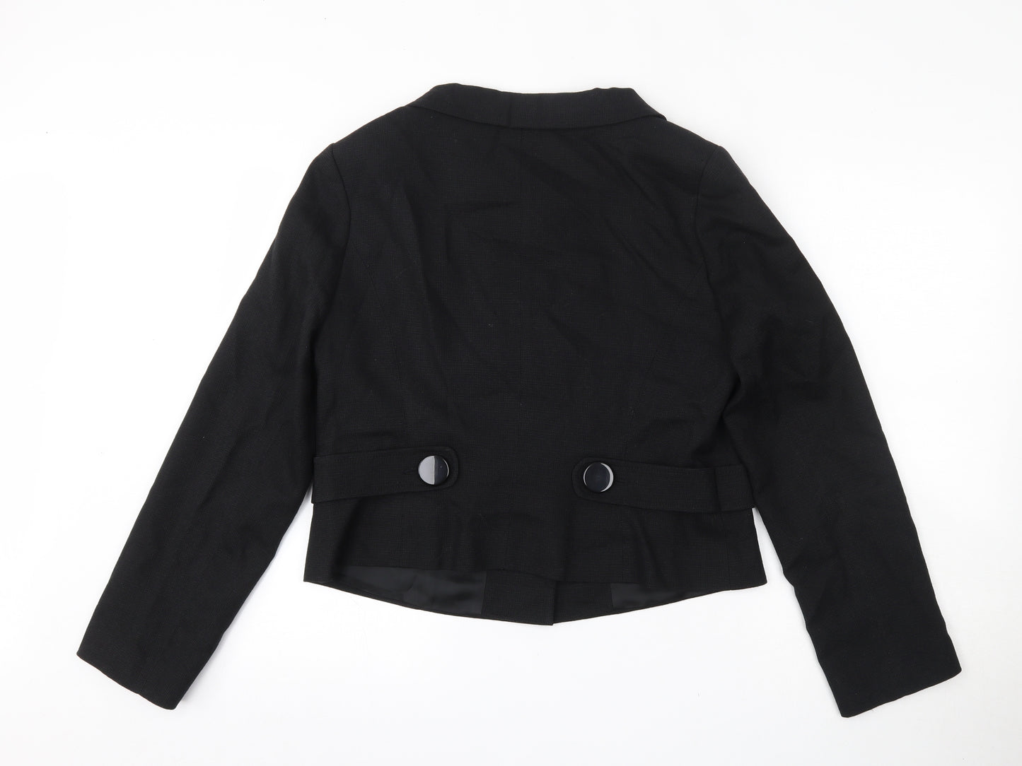 L.K. Bennett Womens Black   Jacket  Size 14  Button