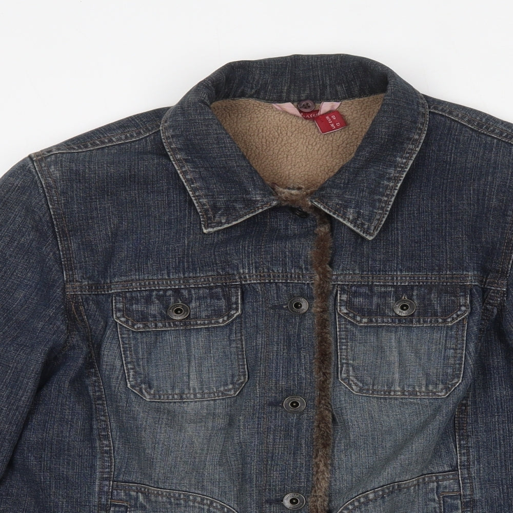 Monsoon Womens Blue   Jacket  Size 12  Buckle