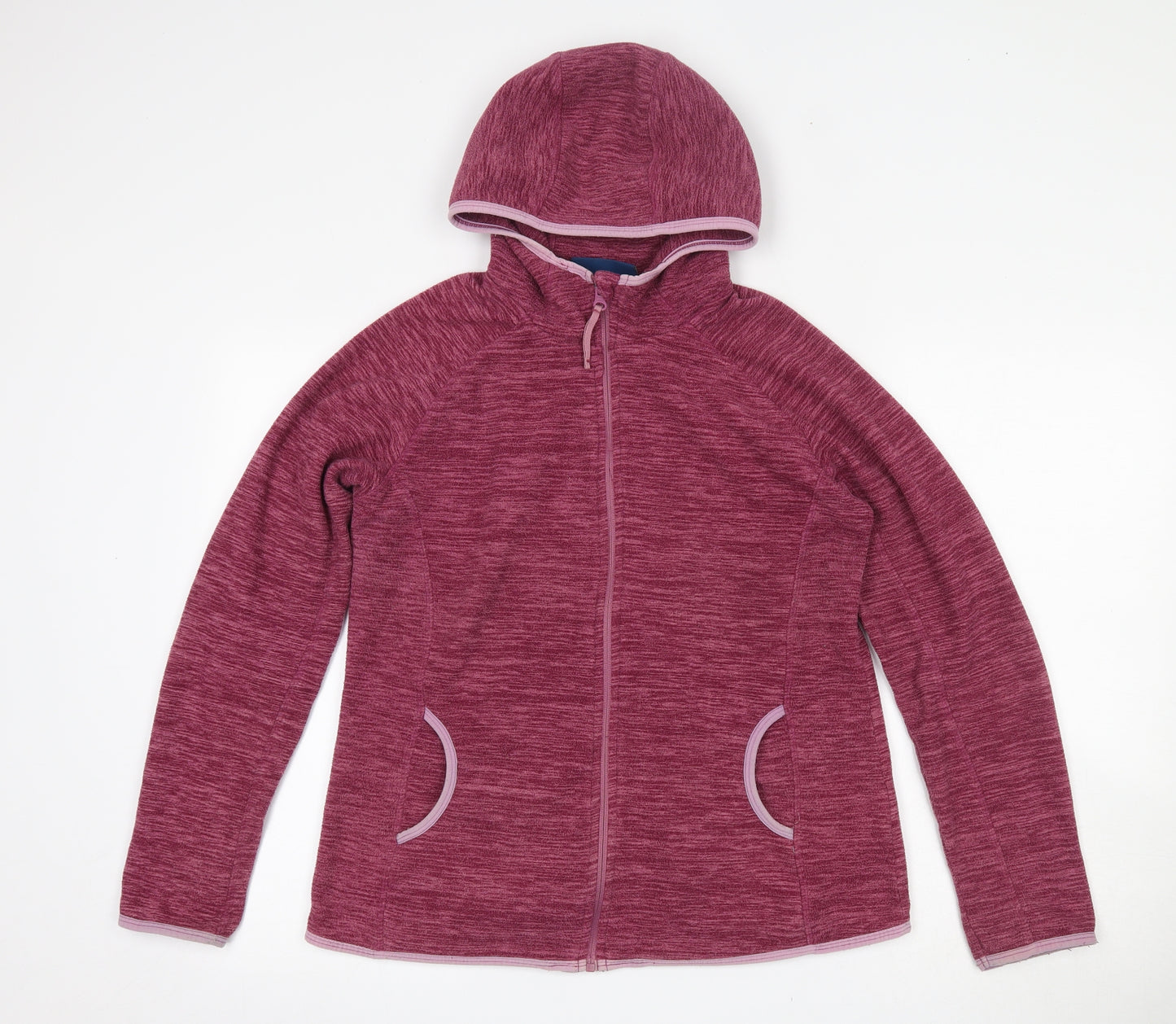 Mountain Warehouse Womens Pink  100% Polyester Full Zip Hoodie Size 14  Zip