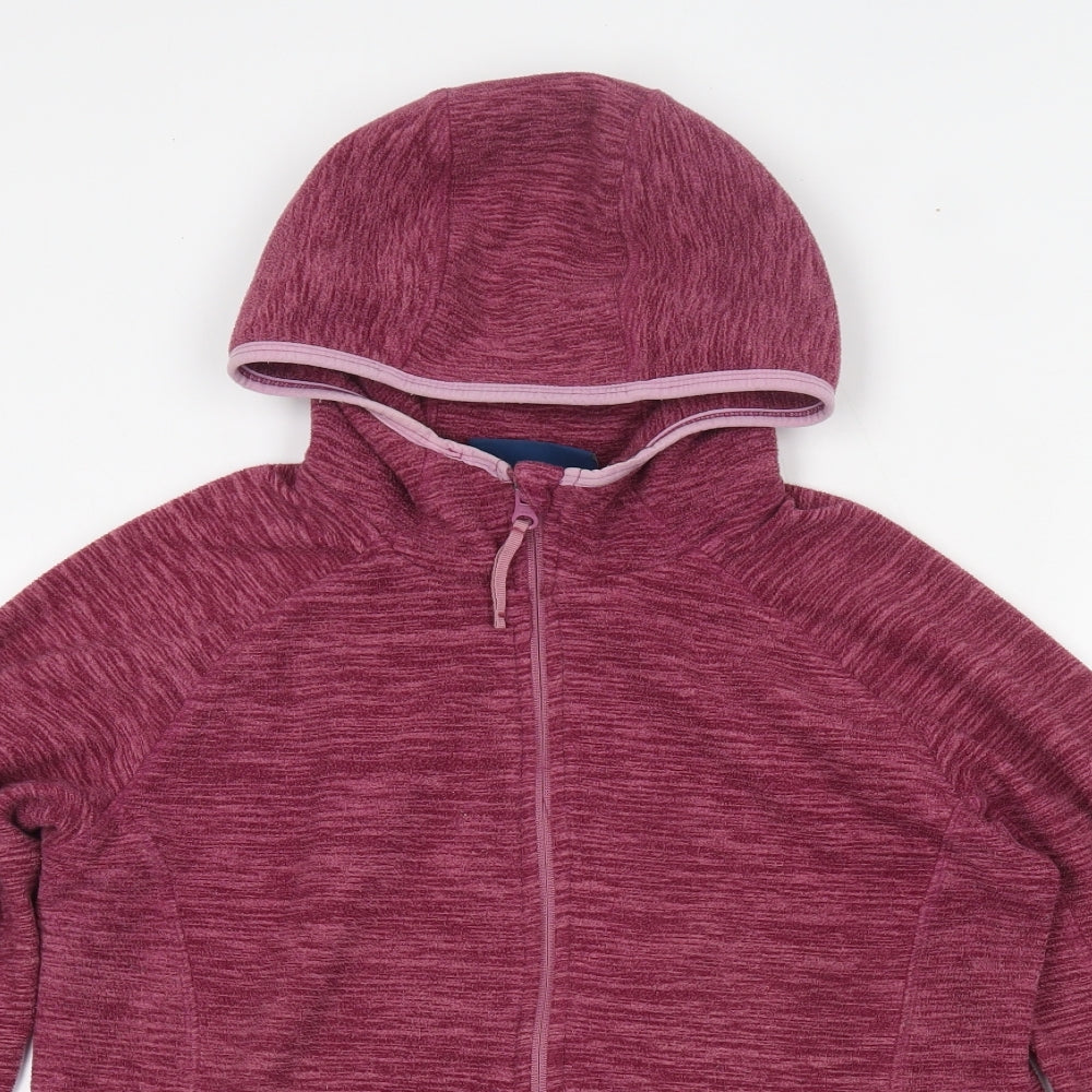 Mountain Warehouse Womens Pink  100% Polyester Full Zip Hoodie Size 14  Zip