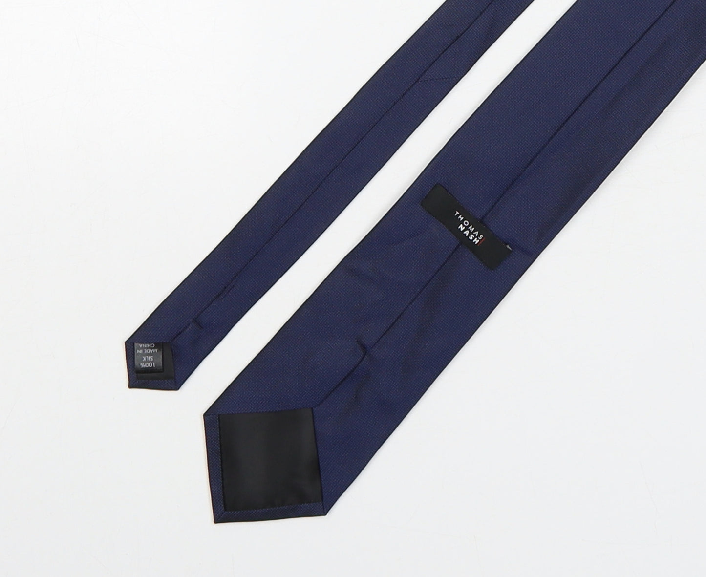 Thomas Nash  Mens Blue  Silk Pointed Tie One Size