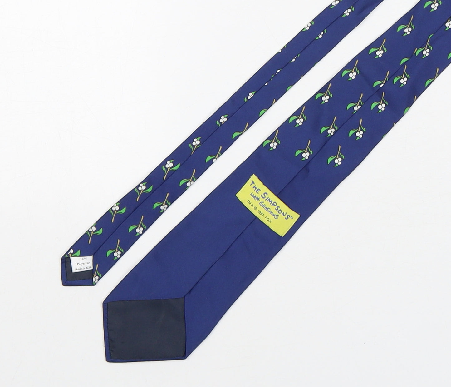 The Simpsons  Mens Multicoloured Floral Polyester Pointed Tie One Size - The Simpsons Christmas