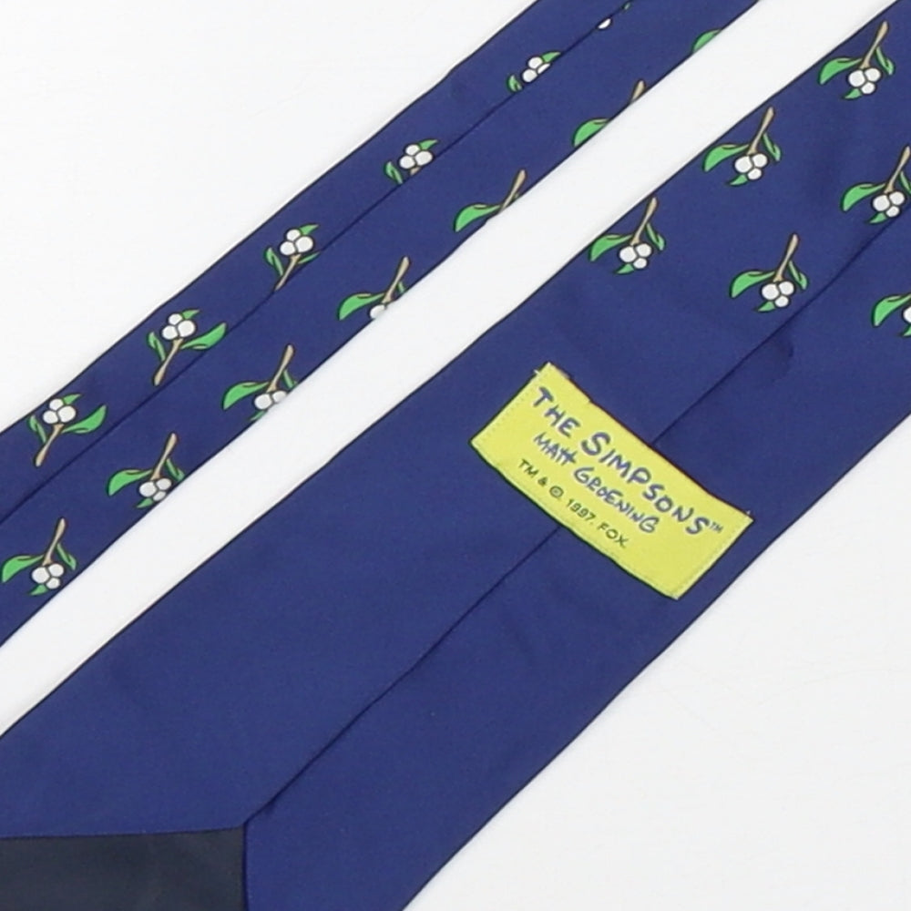 The Simpsons  Mens Multicoloured Floral Polyester Pointed Tie One Size - The Simpsons Christmas