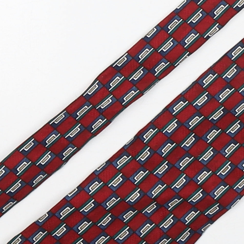 Stafford Mens Multicoloured Geometric Silk Pointed Tie One Size