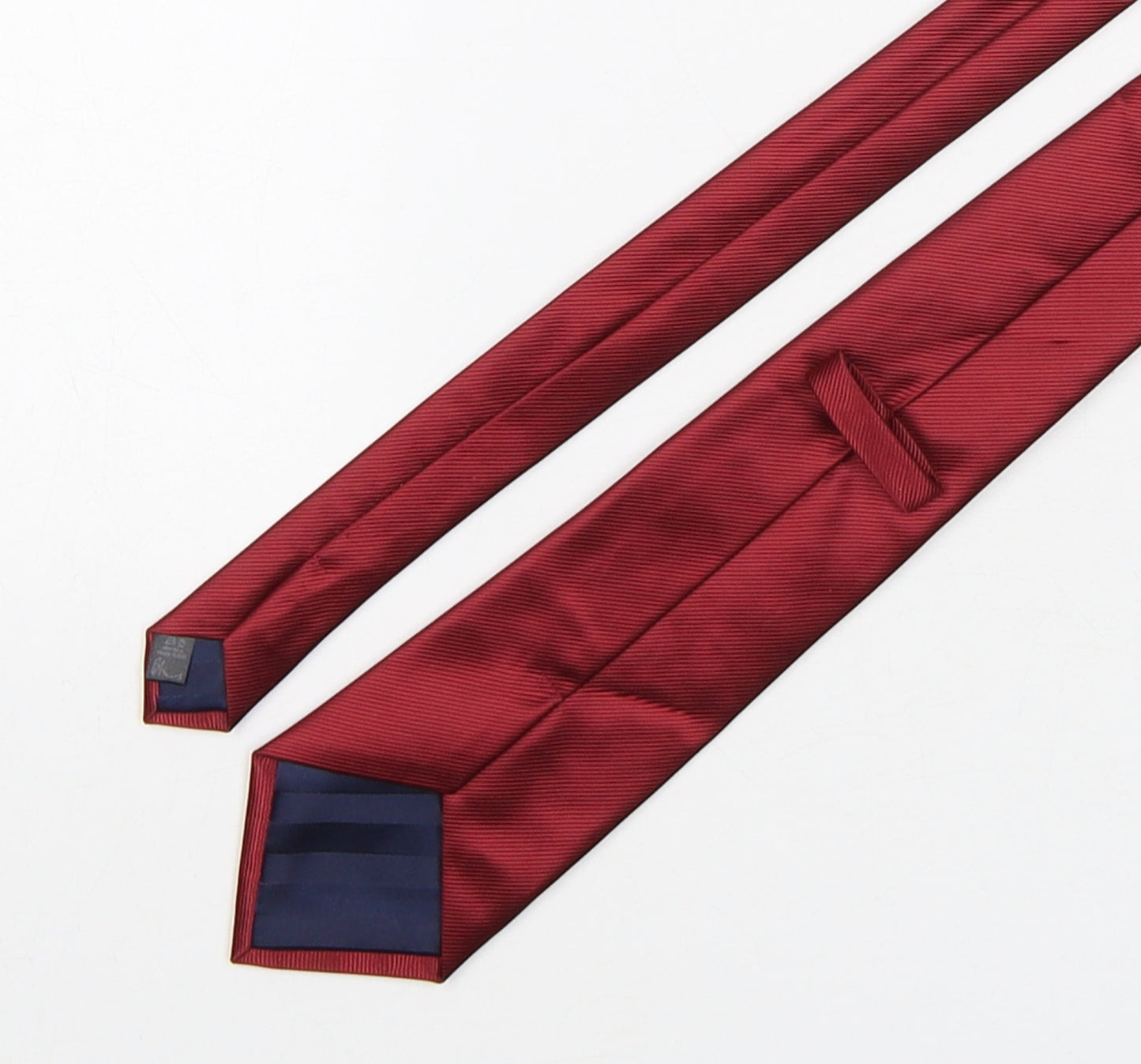 BHS Mens Red  Polyester Pointed Tie One Size