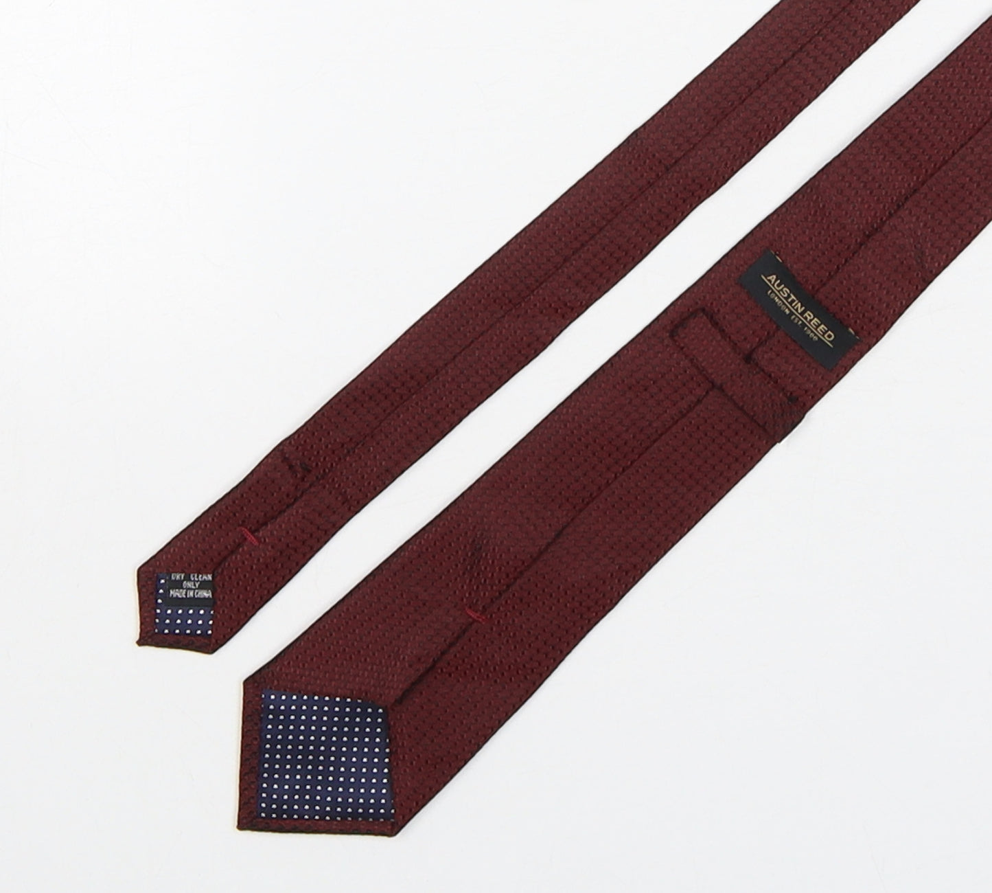 Austin Reed Mens Red Grenadine Silk Pointed Tie One Size