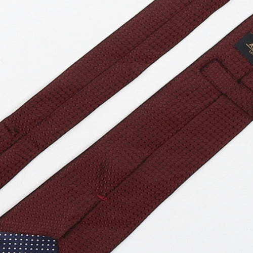 Austin Reed Mens Red Grenadine Silk Pointed Tie One Size