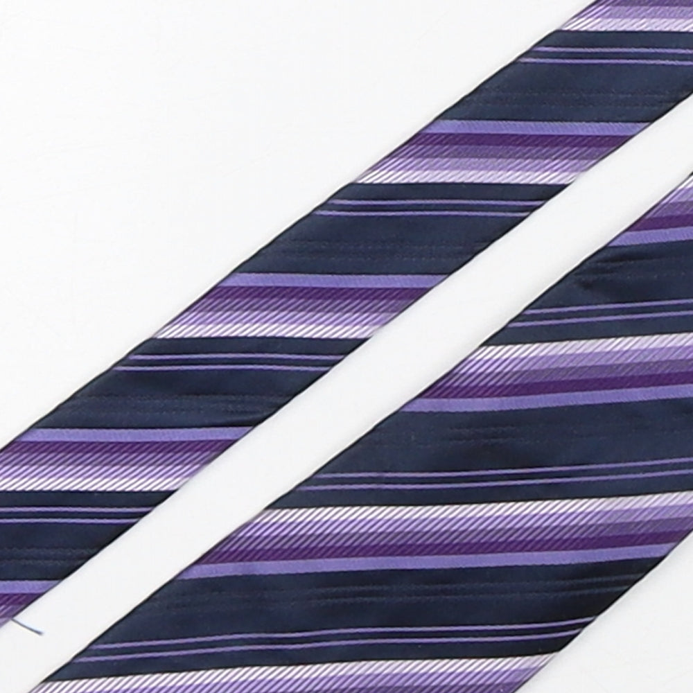 NEXT Mens Multicoloured Striped Polyester Pointed Tie One Size