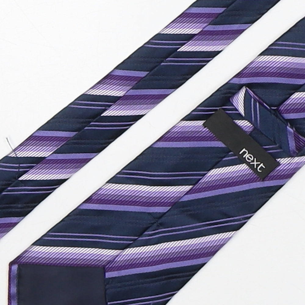 NEXT Mens Multicoloured Striped Polyester Pointed Tie One Size