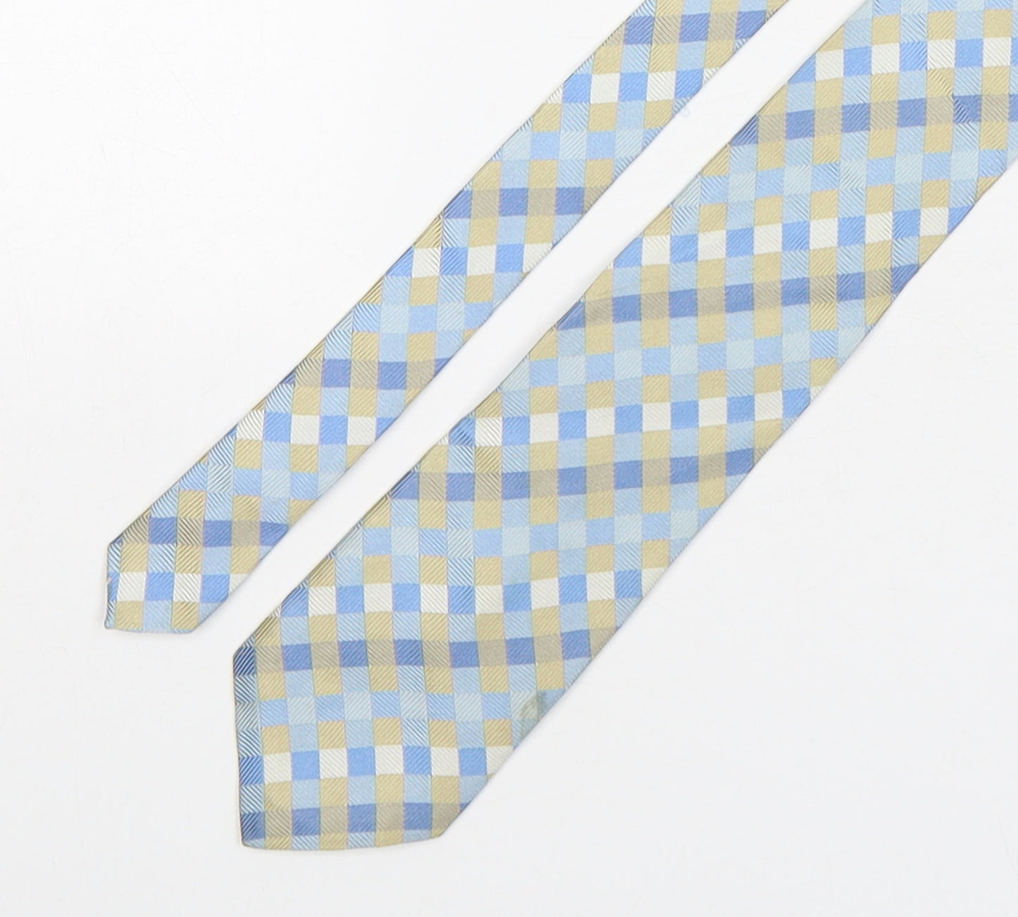 Santorial Mens Multicoloured Plaids & Checks Silk Pointed Tie One Size