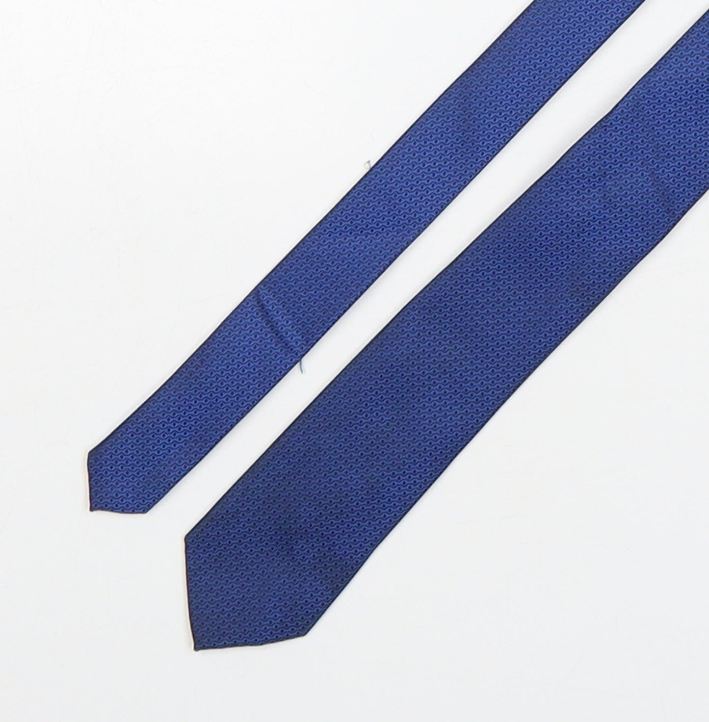 NEXT Mens Blue Grenadine Polyester Pointed Tie One Size