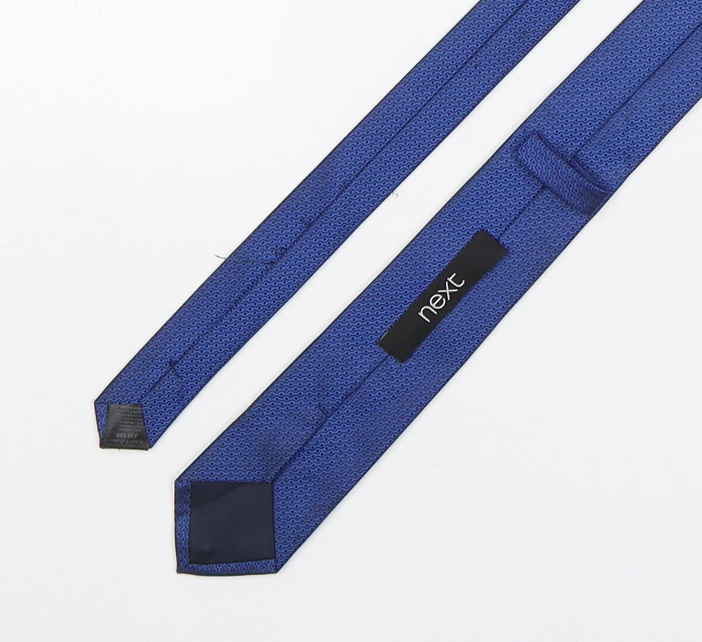 NEXT Mens Blue Grenadine Polyester Pointed Tie One Size