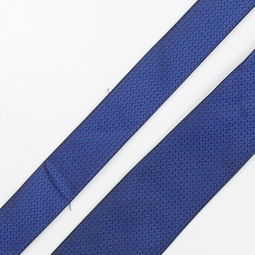 NEXT Mens Blue Grenadine Polyester Pointed Tie One Size