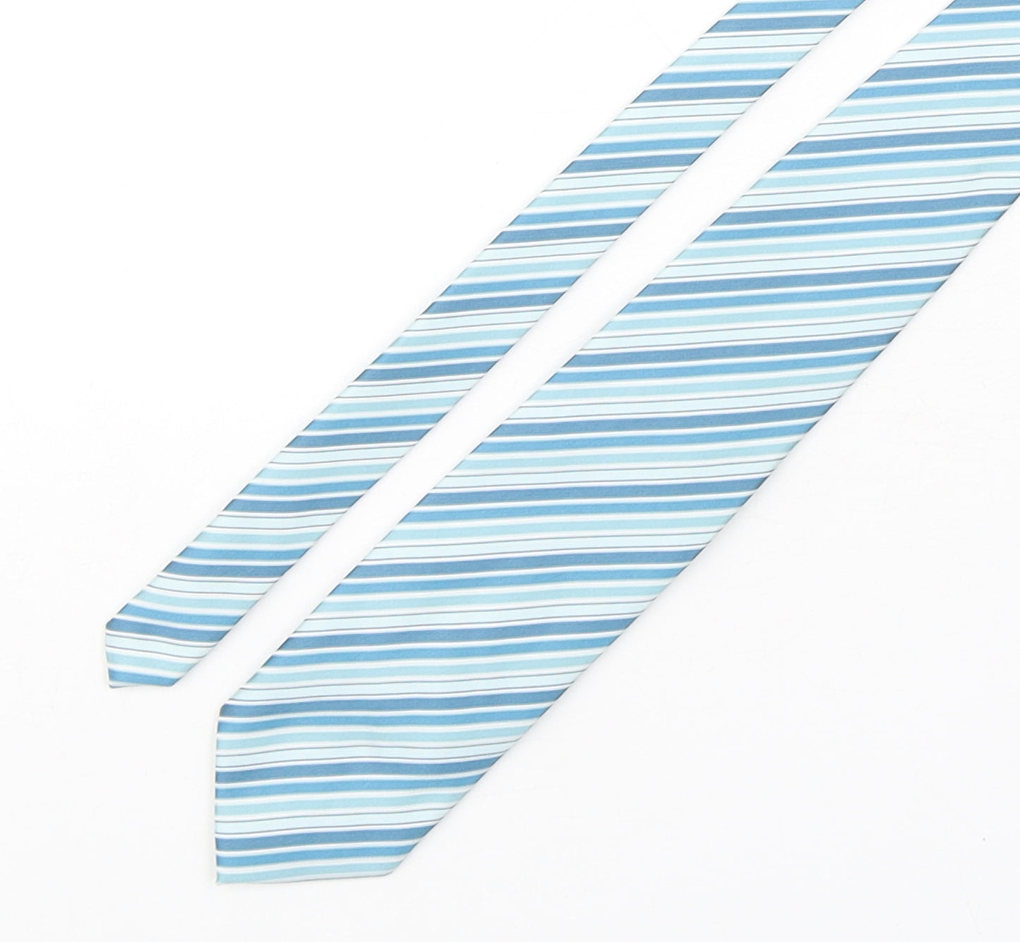 George Mens Green Striped Polyester Pointed Tie One Size