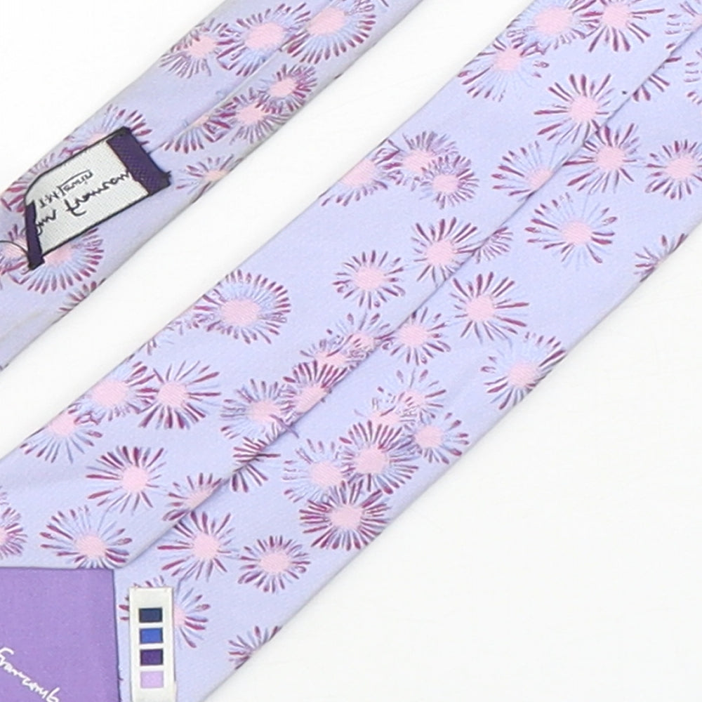 T.M.Lewin  Mens Multicoloured Floral Silk Pointed Tie One Size