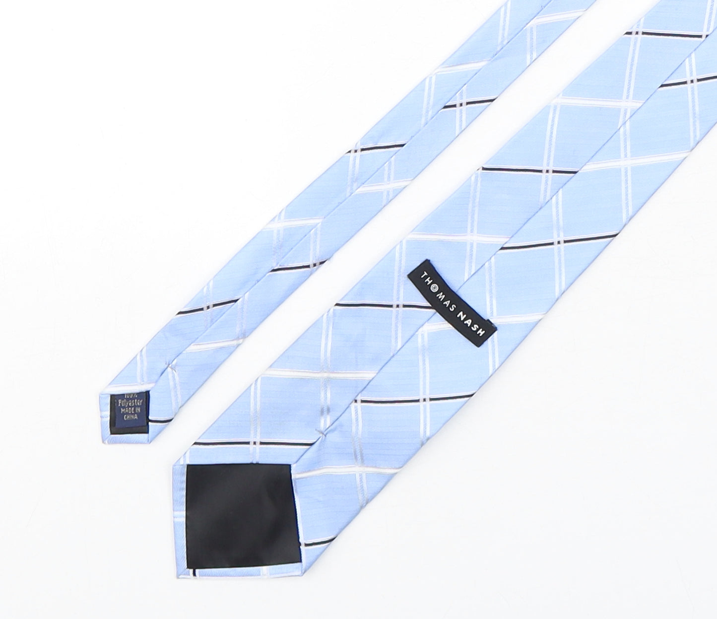 Thomas Nash  Mens Multicoloured Plaids & Checks Polyester Pointed Tie One Size