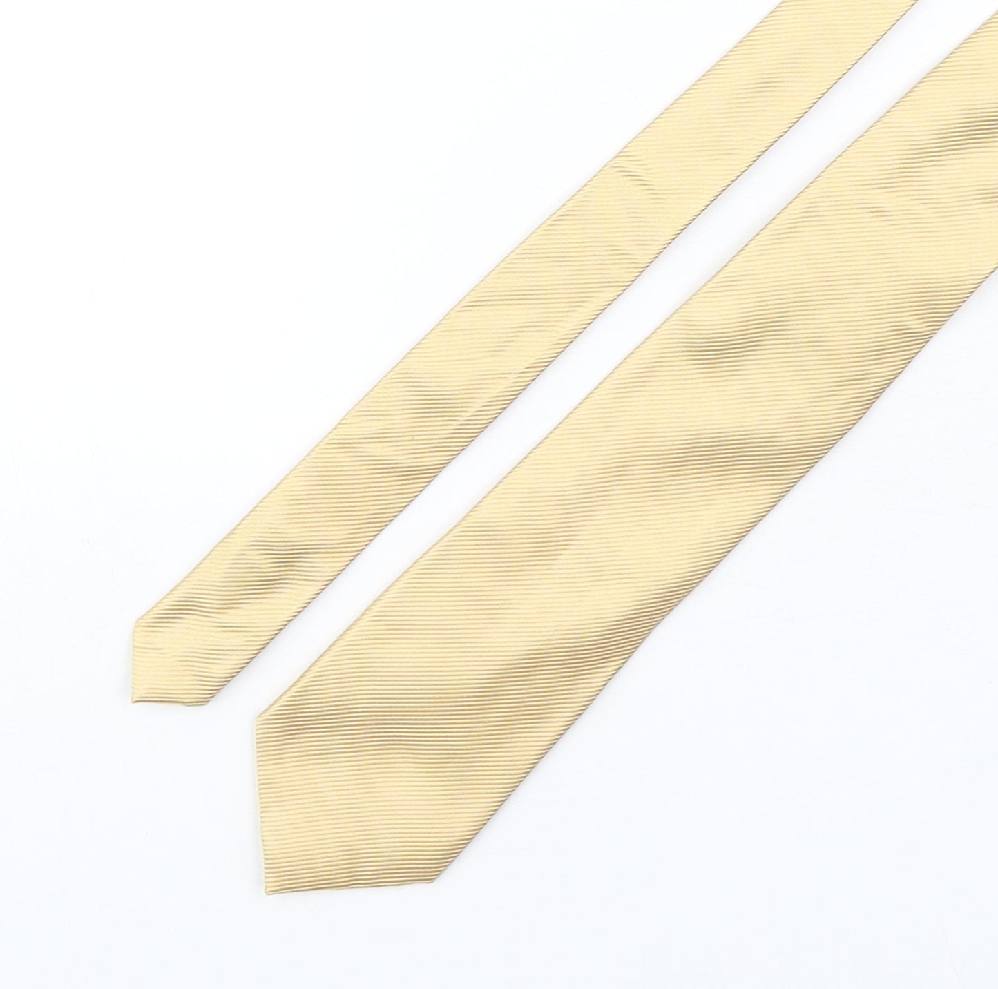 Marks and Spencer Mens Gold  Silk Pointed Tie One Size