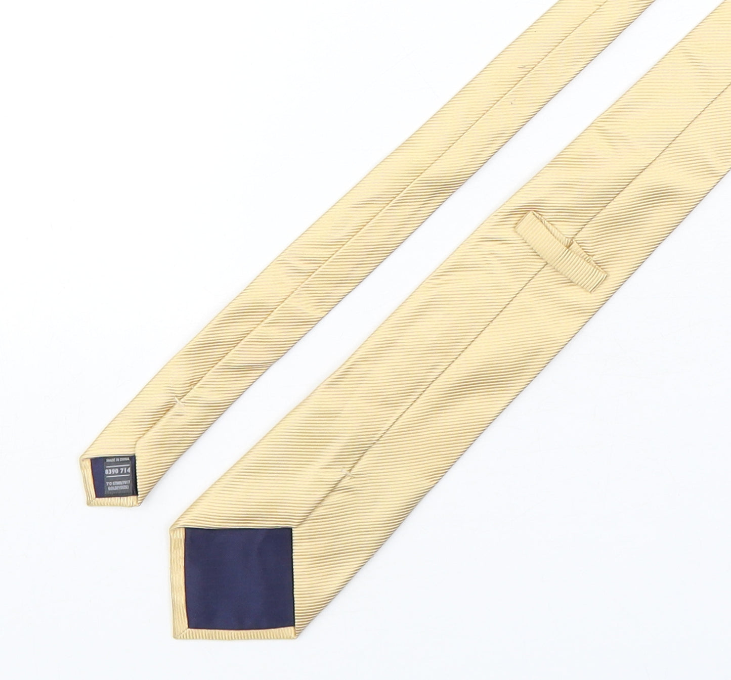Marks and Spencer Mens Gold  Silk Pointed Tie One Size