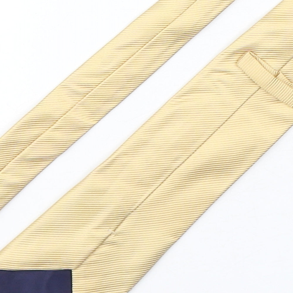Marks and Spencer Mens Gold  Silk Pointed Tie One Size