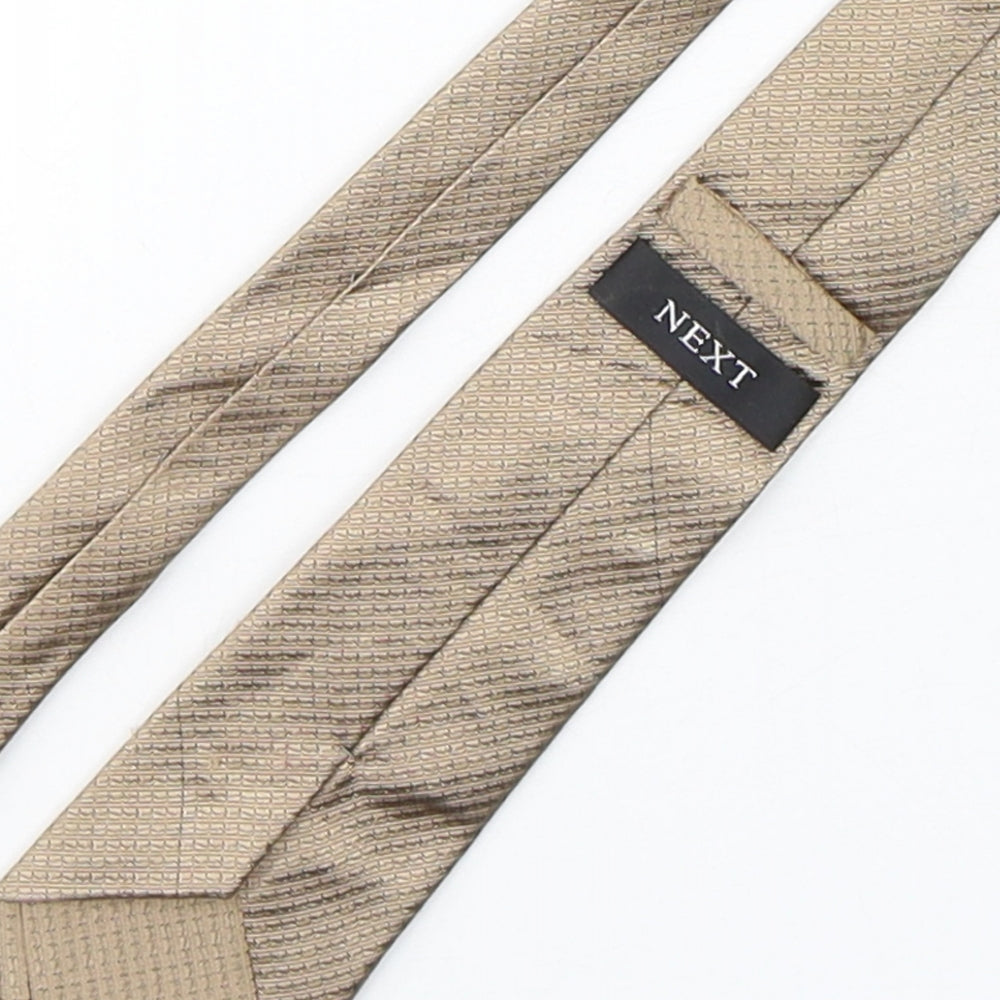 NEXT Mens Brown  Silk Pointed Tie One Size