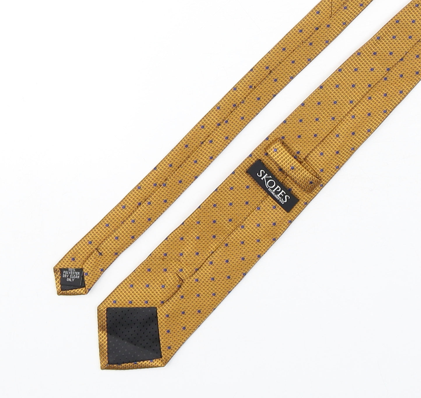 Skopes  Mens Multicoloured Polka Dot Polyester Pointed Tie One Size