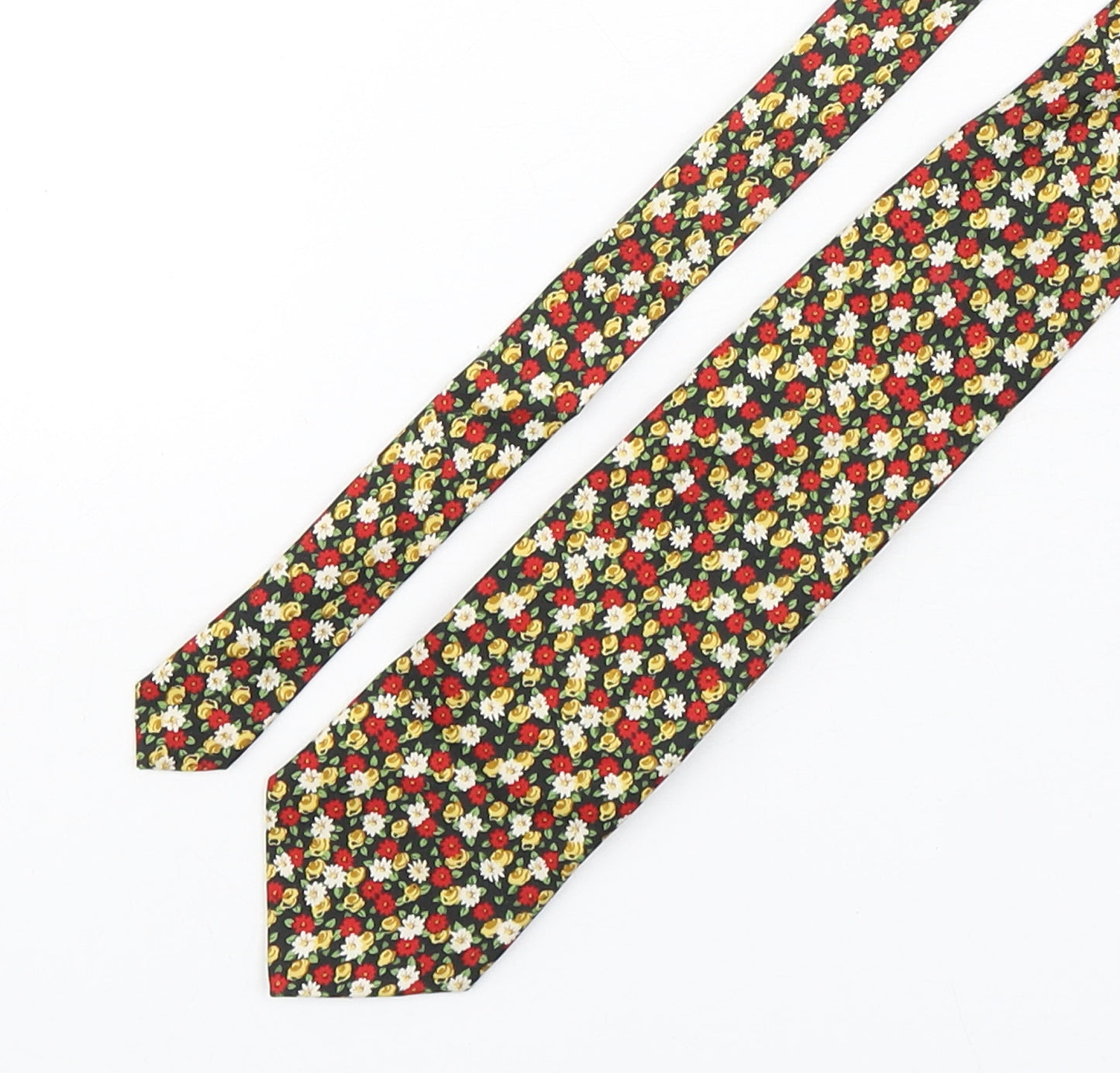 Preworn Mens Multicoloured Floral Silk Pointed Tie One Size