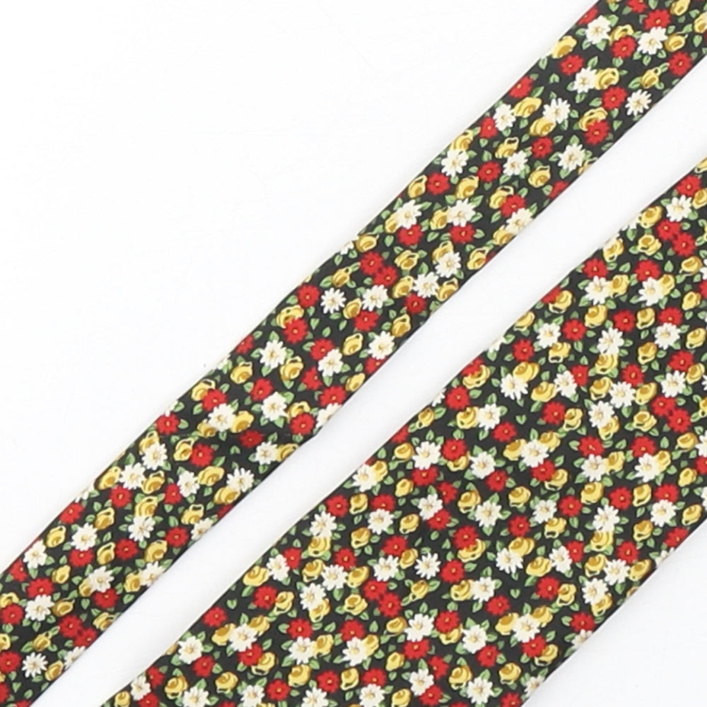 Preworn Mens Multicoloured Floral Silk Pointed Tie One Size