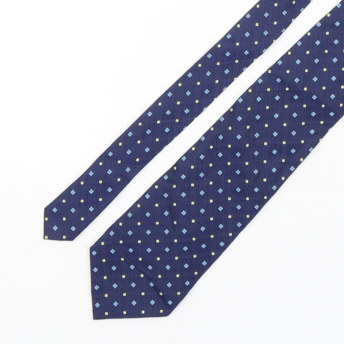 Pierre Leon  Mens Multicoloured Geometric Silk Pointed Tie One Size