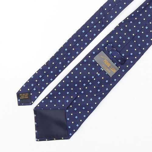 Pierre Leon  Mens Multicoloured Geometric Silk Pointed Tie One Size