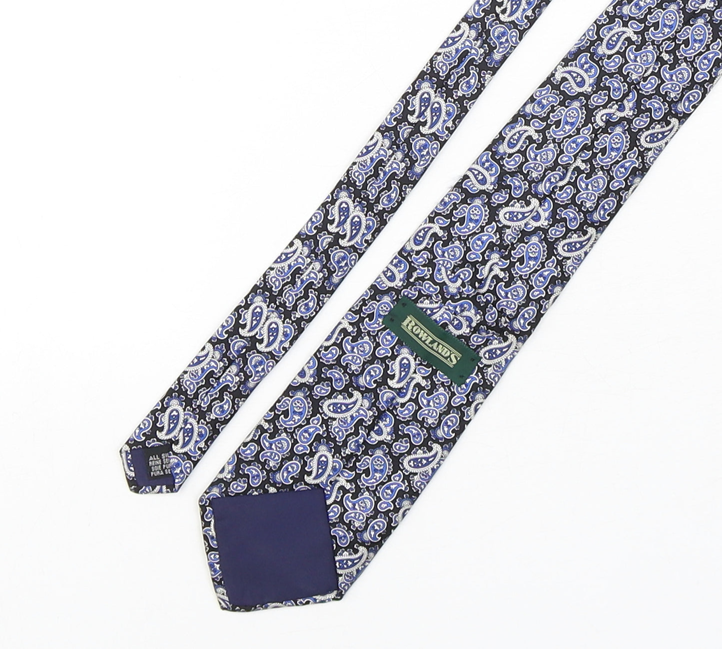 Rowlands Mens Multicoloured Paisley Silk Pointed Tie One Size