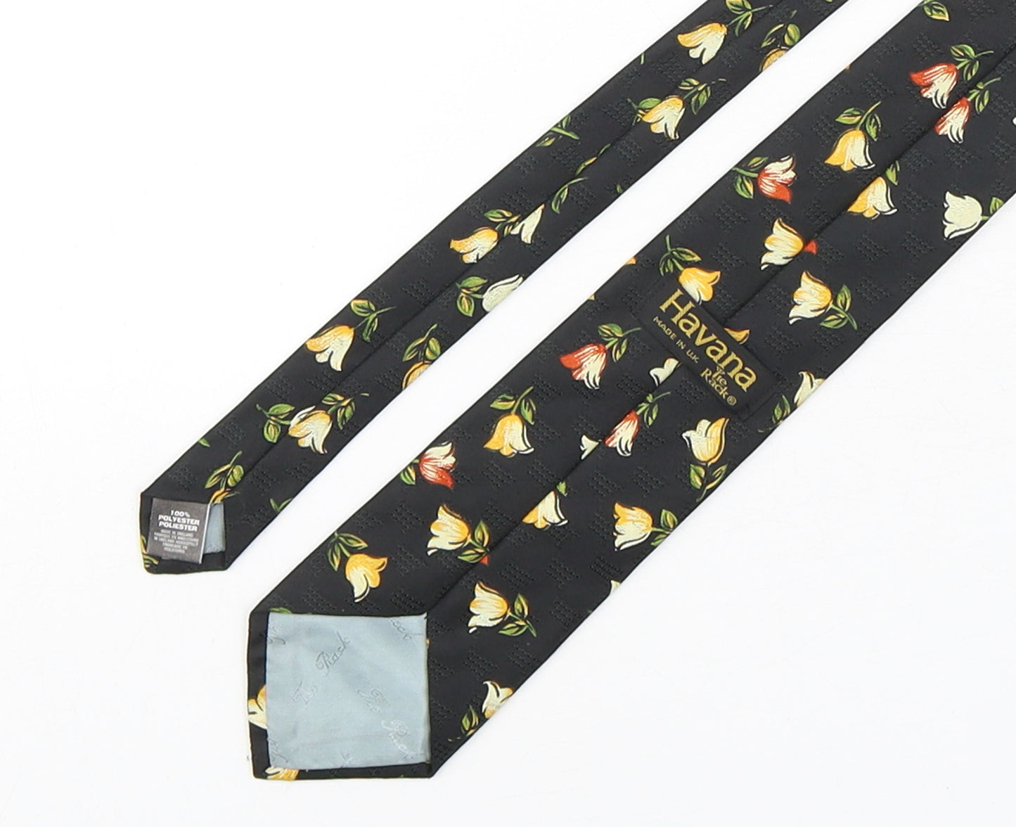 Havana  Mens Multicoloured Floral Polyester Pointed Tie One Size
