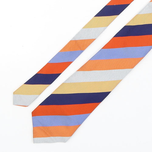Charles Tyrwhitt Mens Multicoloured Striped Silk Pointed Tie One Size