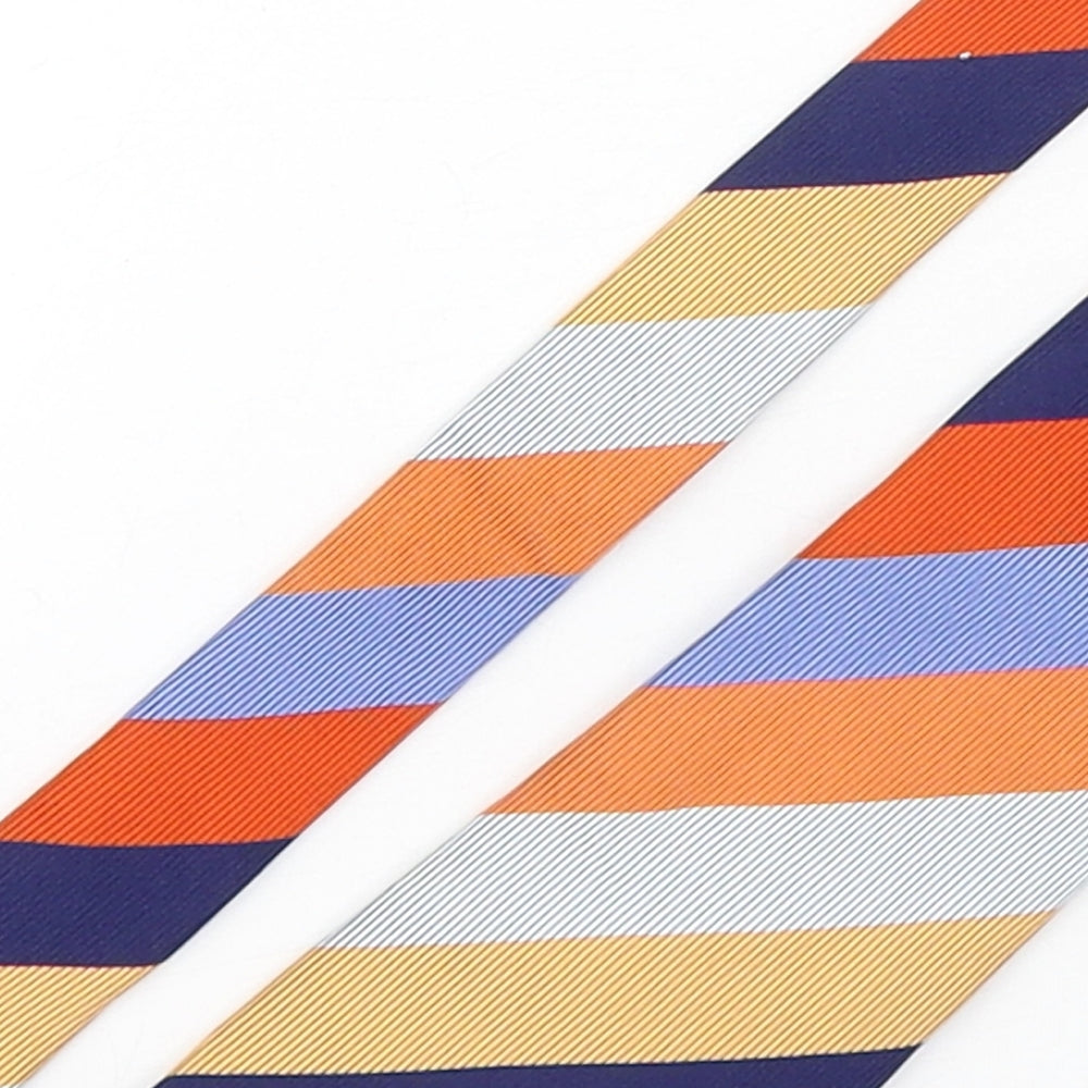 Charles Tyrwhitt Mens Multicoloured Striped Silk Pointed Tie One Size