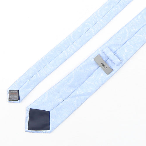 NEXT Mens Blue Paisley Polyester Pointed Tie One Size